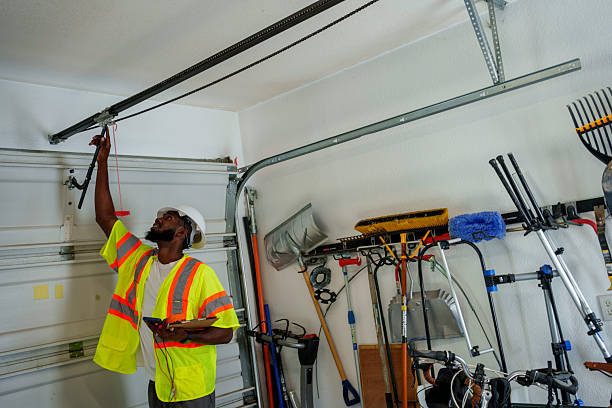 Professional Garage Door Installation technician working in North Kansas City, MO